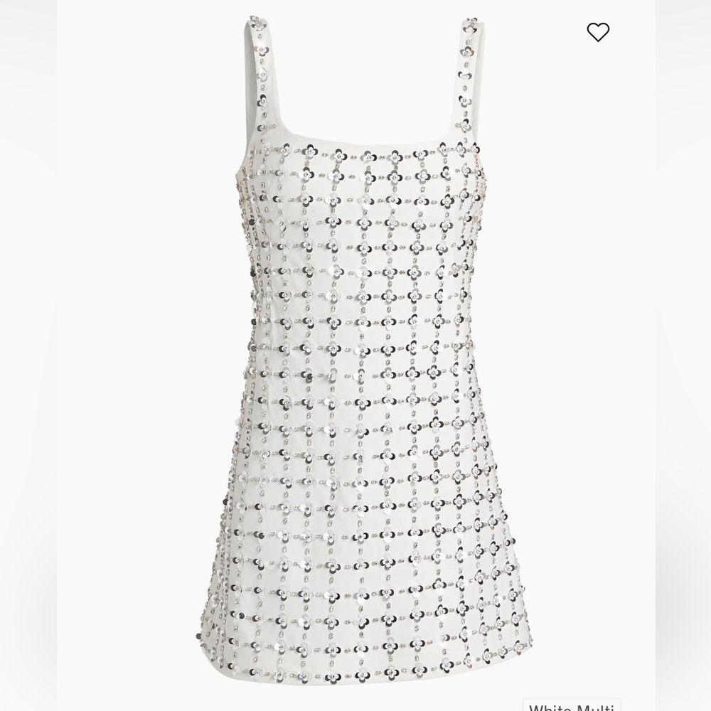 White Multi Embellished Sleeveless Top